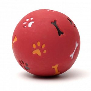 Игрушка-шар под лакомства "Косточки и лапки", 7,5 см