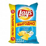 Картофельные чипсы Lay&#039;s Сметана и зелень 225г
