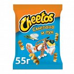 Кукурузные Снэки: лейз, хрустим, читос Cheetos Сметана и лук 55г