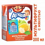 Сок детский Агуша Мультифрукт с мякотью 200мл с 6 месяцев