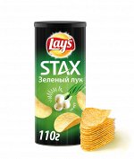 Картофельные чипсы Lay&#039;s Stax Зеленый лук 110г