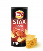 Картофельные чипсы Lay&#039;s Stax Краб 110г