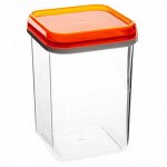 Банка для сыпучих продуктов пластмассовая 1,2л, 11х11х16см (