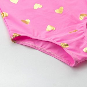Купальник слитный MINAKU с принтом сердца"Sunny Life",рост 92-98см(2),цвет розовый