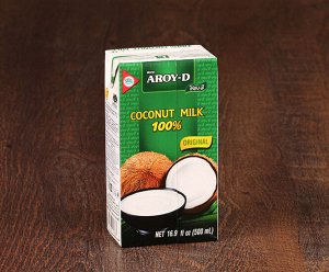 Кокосовое молоко 60% (0,5 л) AROY-D (ИНДОНЕЗИЯ)Тетра пак 1/24