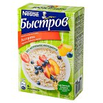 Каша Быстров Ассорти Овсяная Черника, Клубника, Персик 6 пакетиков по 40 г