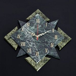 Часы настенные "Звездный квадрат" , 32х32х4,5 см, змеевик
