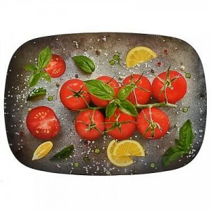 Овощи Блюдо прямоугольное, стекло, 35х25см