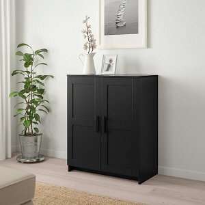 IKEA BRIMNES БРИМНЭС Шкаф с дверями, черный78x95 см