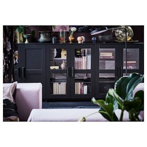 IKEA BRIMNES БРИМНЭС Шкаф с дверями, черный78x95 см