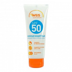 Крем для лица и зоны декольте Weis sun expert солнцезащитный SPF50, 75 мл