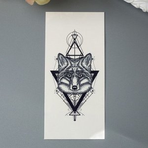Татуировка на тело "Лиса с треугольниками"
