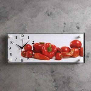 Часы настенные, серия: Кухня, "Дары урожая", 20х50 см