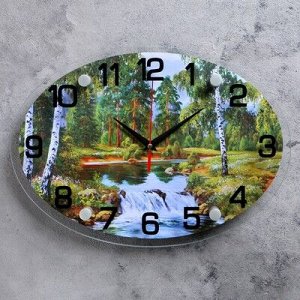 Часы настенные, серия: Природа, "Горная река", 24х34 см, микс