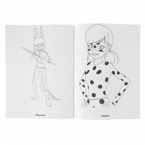 Супер-раскраска раскраска для маленьких «Леди Баг и Супер-Кот», 64 картинки