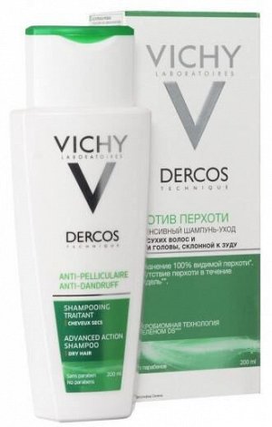 Шампунь-уход Vichy Dercos против перхоти для сухих волос, 200мл
