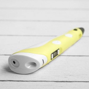 3D ручка 3Dali Plus (KIT FB0021Y), ABS и PLA, желтая (+ трафарет и пластик)