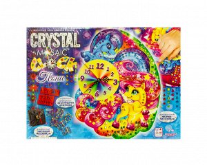 Набор креативного творчества "Настольные часы своими руками" серии Crystal Mosaic Clock, Пони