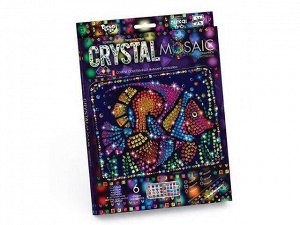 Набор для создания мозаики серии «CRYSTAL MOSAIC», на темном фоне, Рыбка