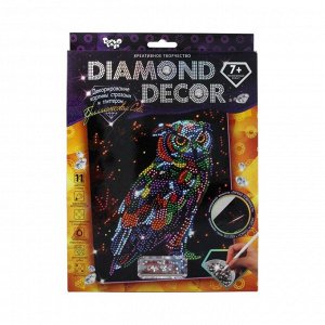 Набор для создания мозаики серии «DIAMOND DECOR» планшетка без рамки, Бриллиантовая Сова