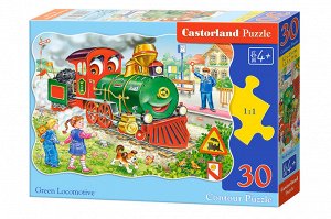 Пазлы Castorland Зеленый локомотив 30 элементов