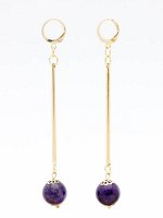 Серьги из аметиста. 8560-19АМ