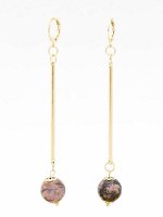 Серьги из родонита. 8522-19РД
