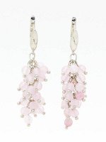 Серьги из розового кварца. 852392РК