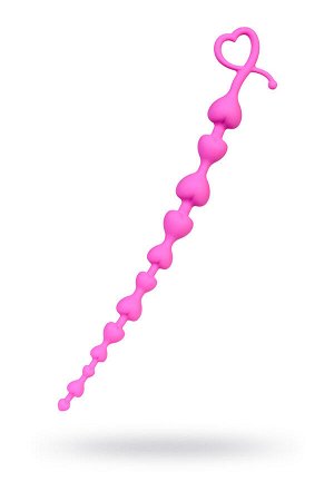 Анальная цепочка sweety, силикон, розовая, 34 см, ø 2,7 см