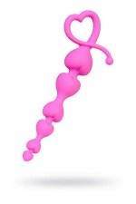 АНАЛЬНАЯ ЦЕПОЧКА SWEETY, СИЛИКОН, РОЗОВЫЙ, 18,5 СМ, Ø 3,1 СМ