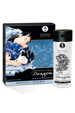Усиливающий крем для пар shunga dragon sensitive, эффект «ледяного огня», 60 мл.