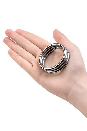 Кольцо на пенис,TOYFA Metal, серебристое