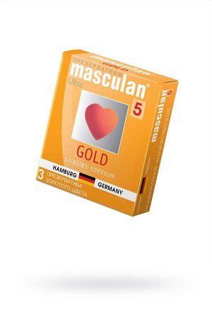 Презервативы Masculan 5 Ultra, золотого цвета, №3