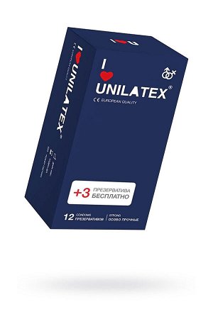 Презервативы unilatex extra strong гладкие №12