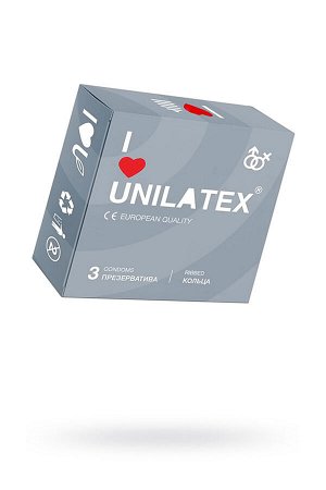 Презервативы unilatex ribbed №3 ребристые