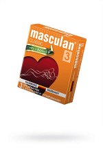 ПРЕЗЕРВАТИВЫ MASCULAN 3 CLASSIC (С КОЛЕЧКАМИ И ПУПЫРЫШКАМИ) 3 штуки