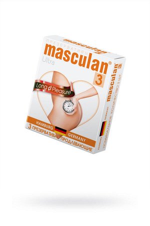 ПРЕЗЕРВАТИВЫ MASCULAN ULTRA 3, 3 ШТ. ПРОДЛЕВАЮЩИЕ (LONG PLEASURE) ШТ