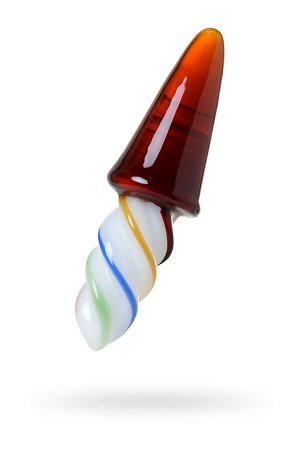 Двусторонний фаллоимитатор Sexus Glass, 16 см, Ø 4,5 см, стекло, коричневый