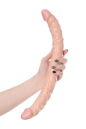 ДВУСТОРОННИЙ ФАЛЛОИМИТАТОР REALSTICK NUDE РЕАЛИСТИЧНЫЙ, PVC, ТЕЛЕСНЫЙ, 42,5 СМ