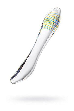 Двусторонний фаллоимитатор Sexus Glass, 22 см, Ø 3,5 см, прозрачный