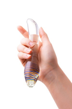 Двусторонний фаллоимитатор Sexus Glass, 22 см, Ø 3,5 см, прозрачный