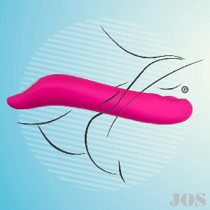 Стимулятор 2 в 1: с пульсацией и вакуум-волновой стимуляцией JOS Oscar, силикон, розовый, 20,5 см