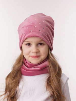 Комплект "Амели" (шапка дет.двойная+снуд(шарф))