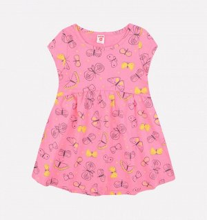 Платье для девочки Crockid К 5515 клубничное суфле, бабочки