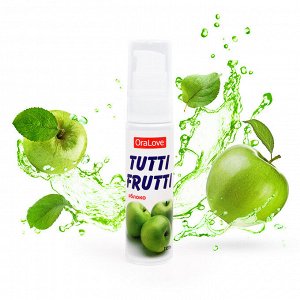 Оральный лубрикант Tutti Frutti со вкусом яблока, 30г