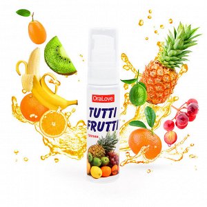 Оральный лубрикант Tutti Frutti со вкусом экзотических фруктов 30г