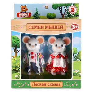 B1037983-R Флокированные фигурки семья мышек, в русс. кор. ТМ "Играем вместе" НАБОР ИЗ 2-Х в кор.120наб