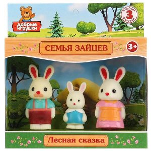 B1601692-R3 ПЛАСТИЗОЛЕВЫЕ ИГРУШКИ, ТМ "ИГРАЕМ ВМЕСТЕ", "СЕМЬЯ ЗАЙЦЕВ" (3ШТ) В РУСС. КОР. в кор.2*72шт