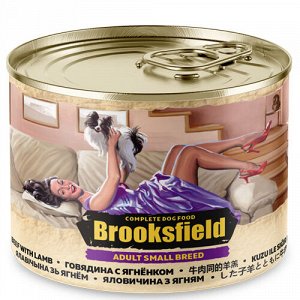 Brooksfield конс 200гр д/соб мелк.пород Говядина/Ягненок/Рис