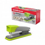 Степлер ErichKrause Quadro Half-strip, № 24/6, до 30 листов, антистеплер, серо-зелёный
